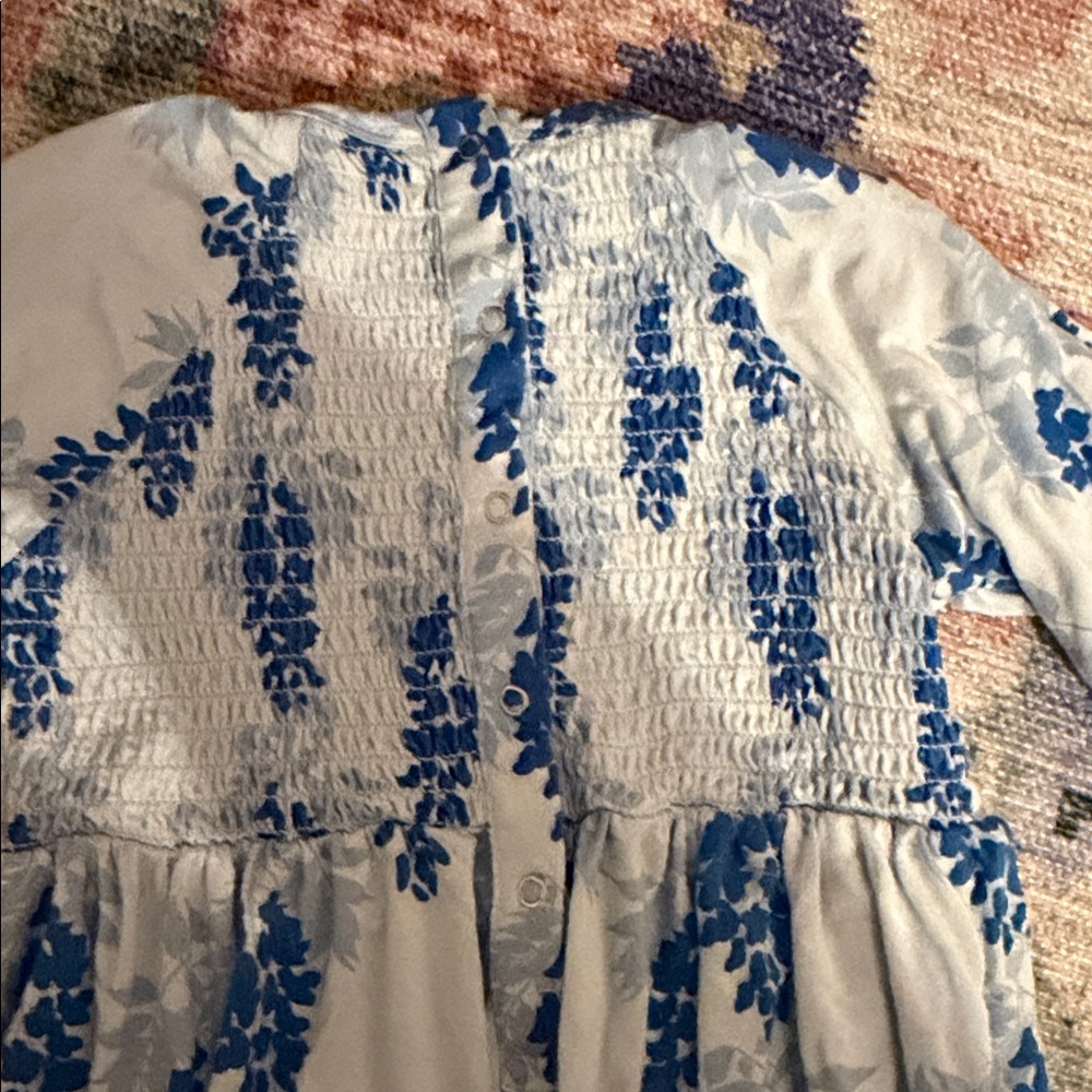 Kate Quinn Blue Floral Romper - Picture 6 of 6